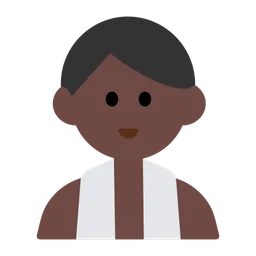 Man in Steamy Room: Dark Skin Tone — Toss Face