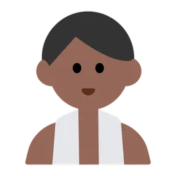 Man in Steamy Room: Medium-Dark Skin Tone — Toss Face