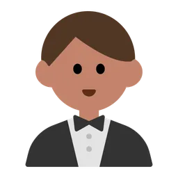 Man in Tuxedo: Medium Skin Tone — Toss Face