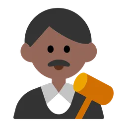 Man Judge: Medium-Dark Skin Tone — Toss Face