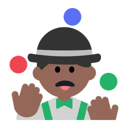 Man Juggling: Medium-Dark Skin Tone — Toss Face