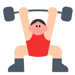 Man Lifting Weights: Light Skin Tone — Toss Face