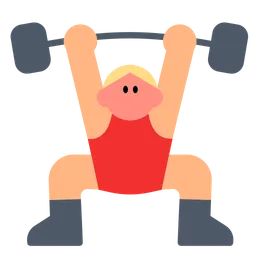 Man Lifting Weights: Medium-Light Skin Tone — Toss Face