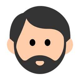 Man: Light Skin Tone, Beard — Toss Face