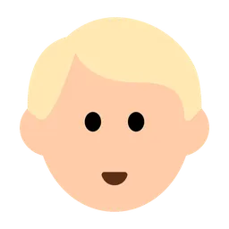 Man: Light Skin Tone, Blond Hair — Toss Face