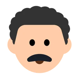 Man: Light Skin Tone, Curly Hair — Toss Face