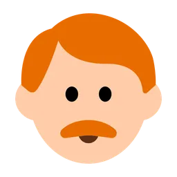Man: Light Skin Tone, Red Hair — Toss Face