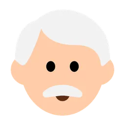 Man: Light Skin Tone, White Hair — Toss Face