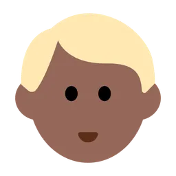 Man: Medium-Dark Skin Tone, Blond Hair — Toss Face