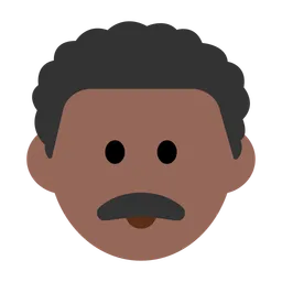 Man: Medium-Dark Skin Tone, Curly Hair — Toss Face