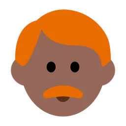 Man: Medium-Dark Skin Tone, Red Hair — Toss Face