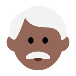 Man: Medium-Dark Skin Tone, White Hair — Toss Face