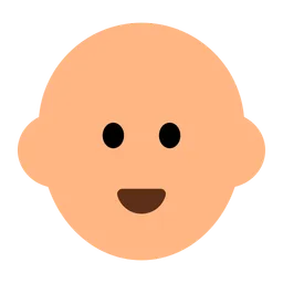 Man: Medium-Light Skin Tone, Bald — Toss Face