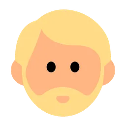 Man: Medium-Light Skin Tone, Beard — Toss Face