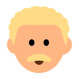 Man: Medium-Light Skin Tone, Curly Hair — Toss Face