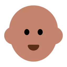Man: Medium Skin Tone, Bald — Toss Face