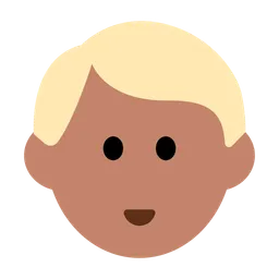 Man: Medium Skin Tone, Blond Hair — Toss Face