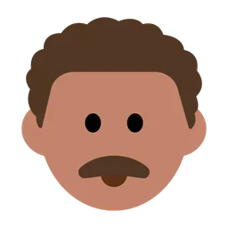 Man: Medium Skin Tone, Curly Hair — Toss Face