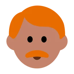 Man: Medium Skin Tone, Red Hair — Toss Face