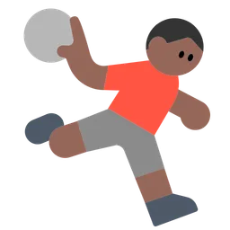 Man Playing Handball: Medium-Dark Skin Tone — Toss Face