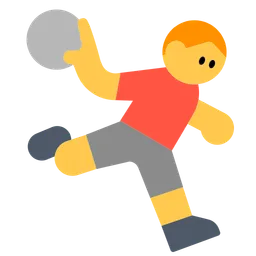 Man Playing Handball — Toss Face