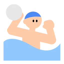 Man Playing Water Polo: Light Skin Tone — Toss Face