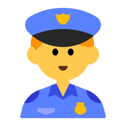 Man Police Officer — Toss Face