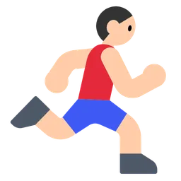 Man Running: Light Skin Tone — Toss Face