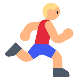 Man Running: Medium-Light Skin Tone — Toss Face
