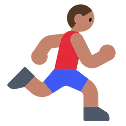 Man Running: Medium Skin Tone — Toss Face