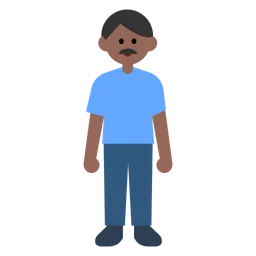 Man Standing: Medium-Dark Skin Tone — Toss Face