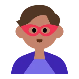 Man Superhero: Medium Skin Tone — Toss Face