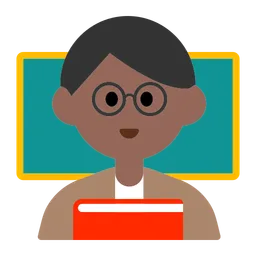 Man Teacher: Medium-Dark Skin Tone — Toss Face