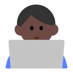 Man Technologist: Dark Skin Tone — Toss Face