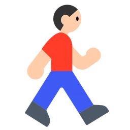 Man Walking: Light Skin Tone — Toss Face