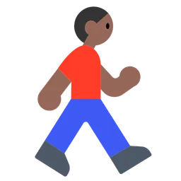Man Walking: Medium-Dark Skin Tone — Toss Face