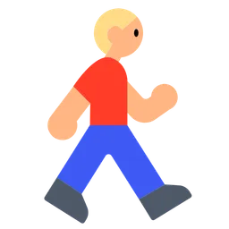 Man Walking: Medium-Light Skin Tone — Toss Face