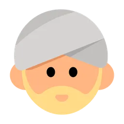 Man Wearing Turban: Medium-Light Skin Tone — Toss Face