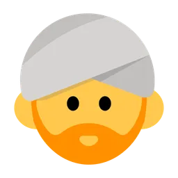 Man Wearing Turban — Toss Face