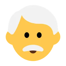 Man: White Hair — Toss Face