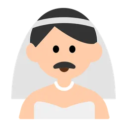 Man with Veil: Light Skin Tone — Toss Face