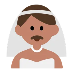 베일을 쓴 남자: 중간 피부 톤 — Toss Face