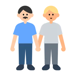Men Holding Hands: Light Skin Tone, Medium-Light Skin Tone — Toss Face
