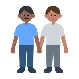 Men Holding Hands: Medium-Dark Skin Tone, Medium Skin Tone — Toss Face