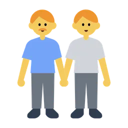 Two Men Holding Hands — Toss Face