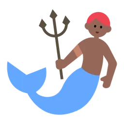 Merman: Medium-Dark Skin Tone — Toss Face