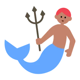 Merman: Medium Skin Tone — Toss Face