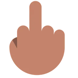 Middle Finger: Medium Skin Tone — Toss Face