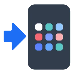 Mobile Phone with Rightwards Arrow at Left — Toss Face