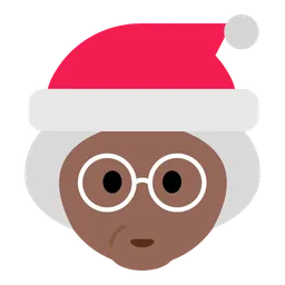 Mrs. Claus: Medium-Dark Skin Tone — Toss Face